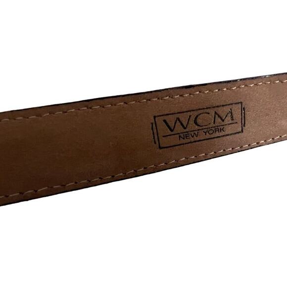 Small WCM New York Croc Brown Italian Calfskin Women's Belt USA - Picture 6 of 8